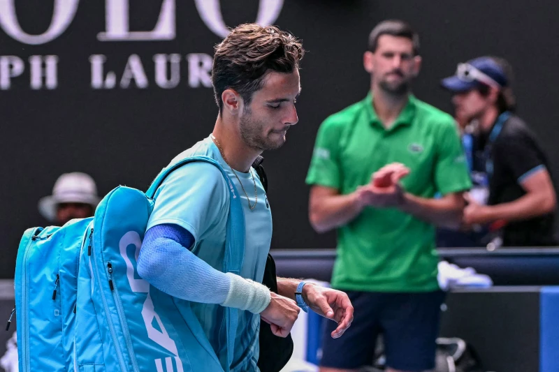 義大利好手、大會第5種子穆塞蒂（Lorenzo Musetti）在兩盤領先下退賽。法新社