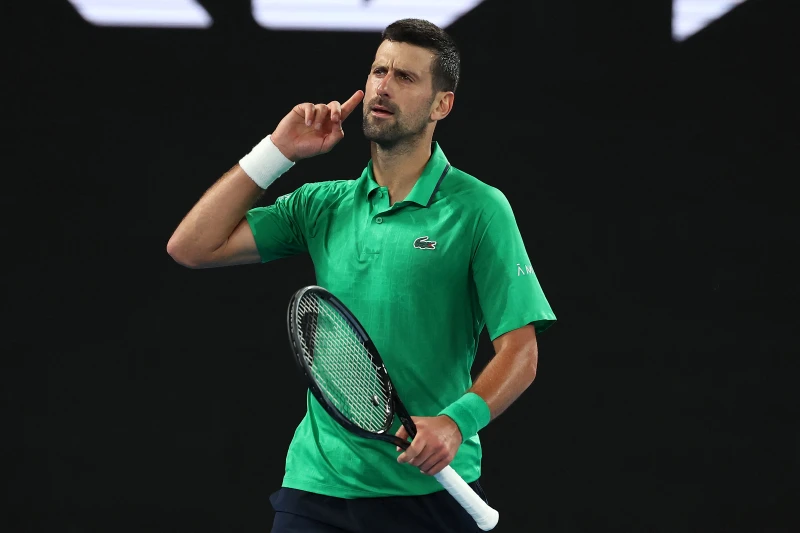 前世界球王喬科維奇 (Novak Djokovic) 成澳網史上最年長的決賽球員。法新社