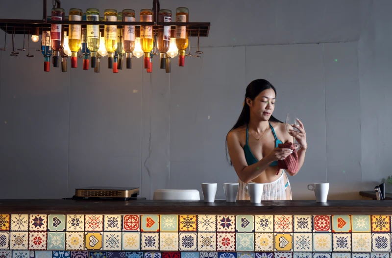 民宿闆娘凡事親力親為，雖然辛苦但學了很多。特約記者郭運復攝