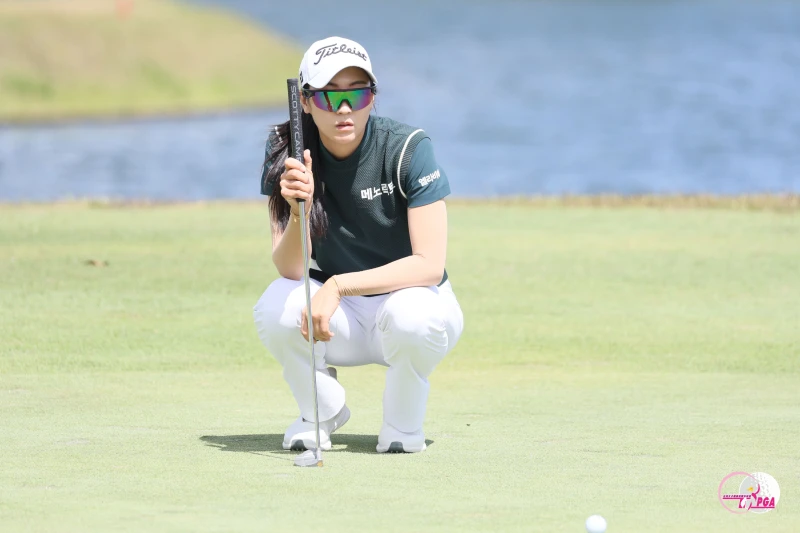 韓國選手姜知先Kang Jisun第一回合打出67桿-5暫居並列第二名。Tlpga提供／葉勇宏攝