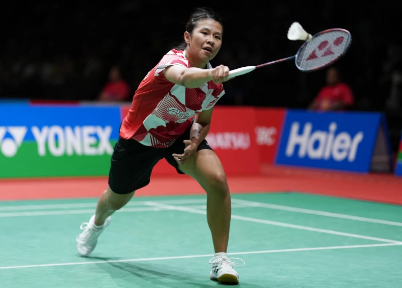 邱品蒨領軍的台灣女隊首戰輕鬆打敗新加坡。法新社