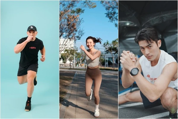 三位各具特色的領跑員，創作者Vicky老絲(左起)、我是江老師和知名秘境獵人徐愷。官方提供