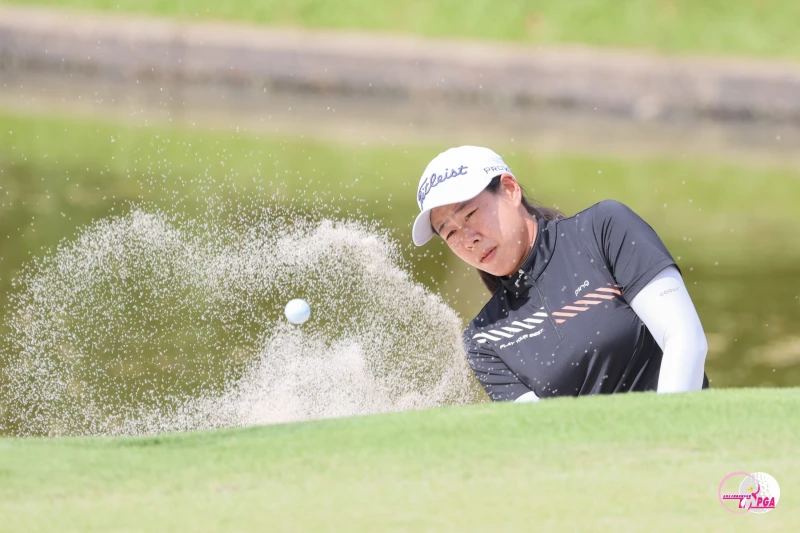 黃靖以兩回合總桿139桿-5暫居第二名。Tlpga提供/葉勇宏攝