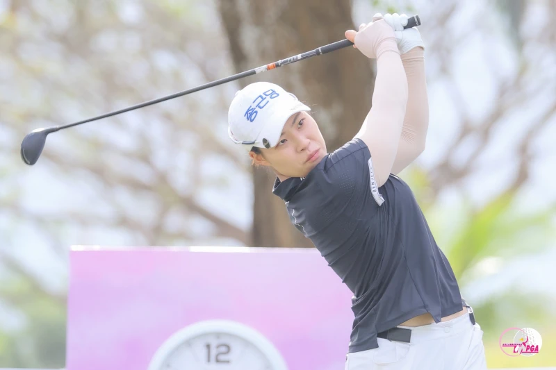 韓國選手姜淨絢Kang Jeonghyeon以三回合總桿209桿-7獲得第二名。Tlpga／葉勇宏攝