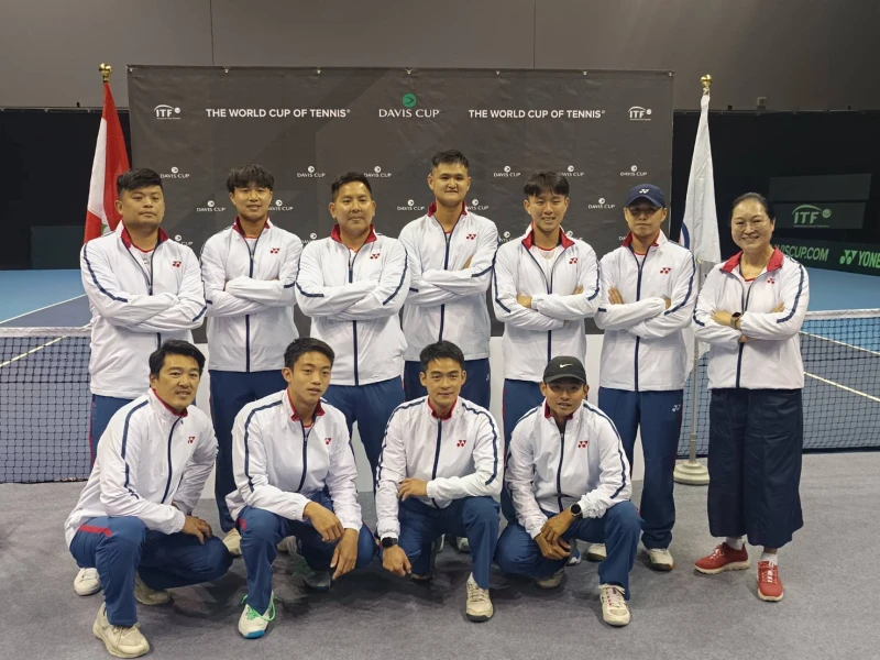 中華網球代表隊今年以老中青三代力抗巴嫩。詹健全攝