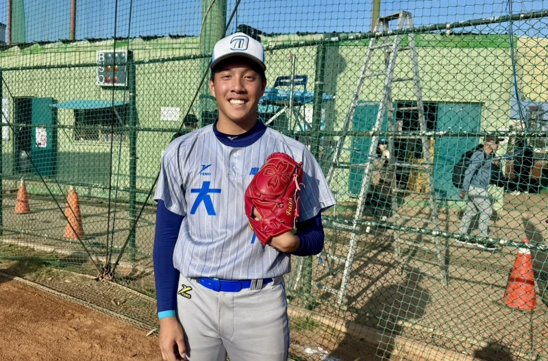 賴謙凡飆極速154公里關門。學生棒聯提供