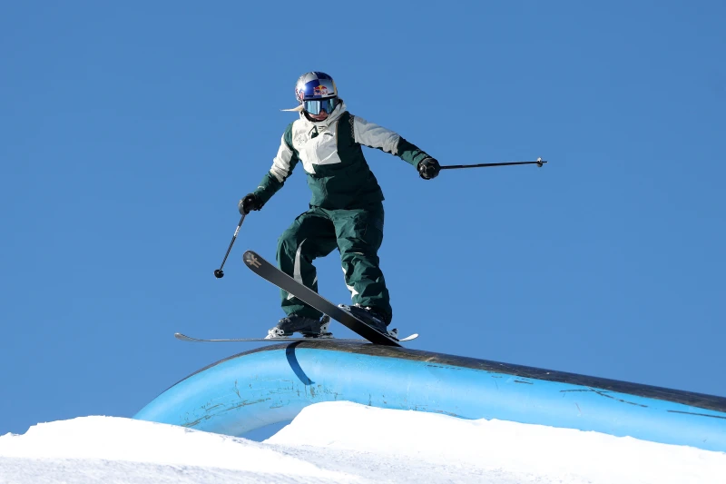 谷愛凌(Eileen Gu)週六在女子坡面障礙技巧(slopestyle)資格賽驚險晉級。法新社