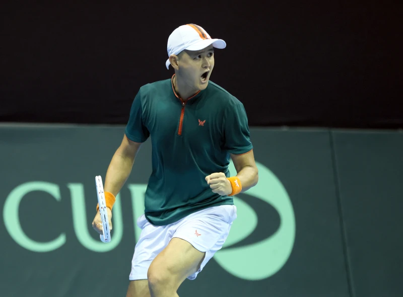 吳東霖兩天單打都被遭到破發。網球協會提供