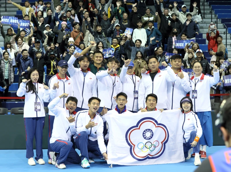 中華隊雖然陣容不齊，但還是奮力守住勝利。網球協會提供