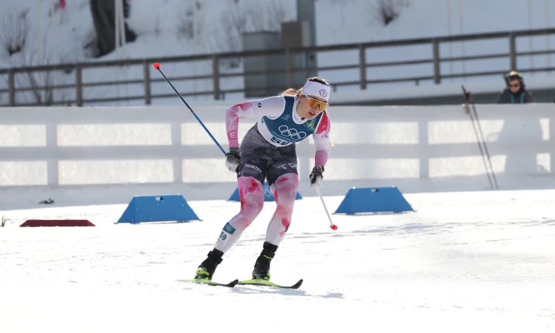 余睿競速傳統式資格賽滑出亞洲第一。中華奧會提供