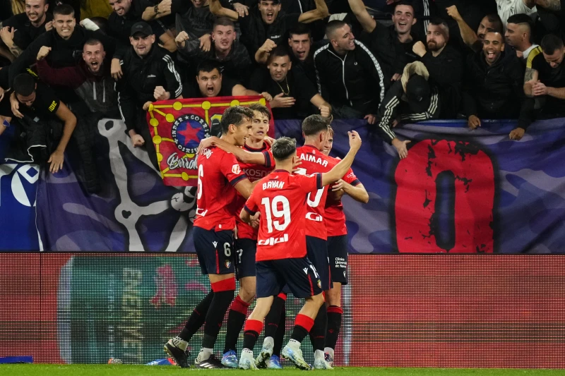 奧薩蘇納近5場每場都進球，場均2.4球，火力猛！法新社