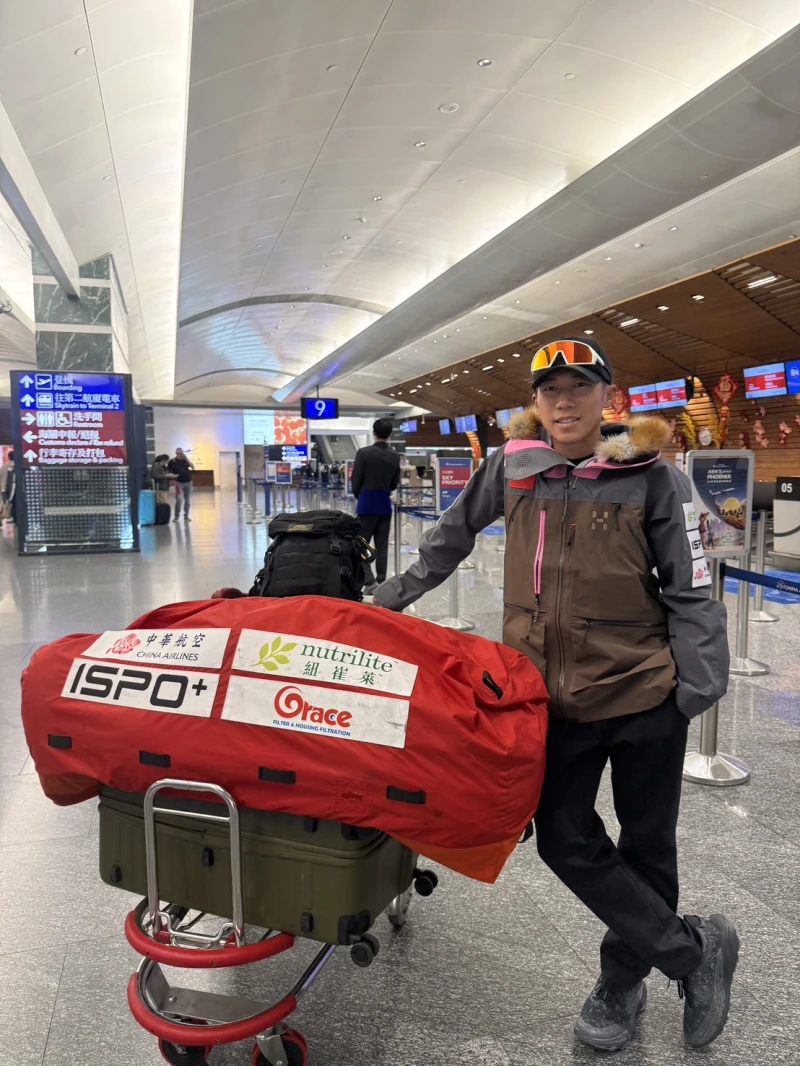 陳彥博19日出發。陳彥博提供