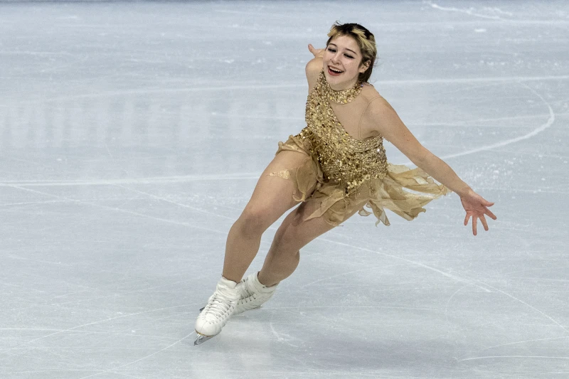 美籍華裔選手劉美賢(Alysa Liu)成功摘金。法新社