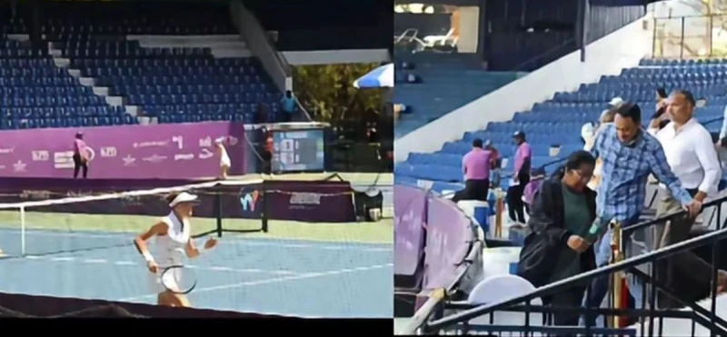 班加羅爾公開賽蜜蜂來鬧場，球員、裁判和觀眾邽跑去避難。摘自推特