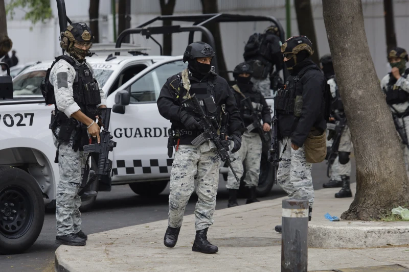 墨西哥的世界盃舉辦城市瓜達拉哈拉(Guadalajara)街上還是有許多軍警。法新社