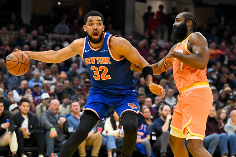 騎士明星後衛「大鬍子」哈登（James Harden）貢獻20分。法新社