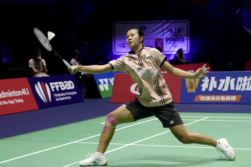 邱品蒨成唯一晉級女單8強的台將。法新社