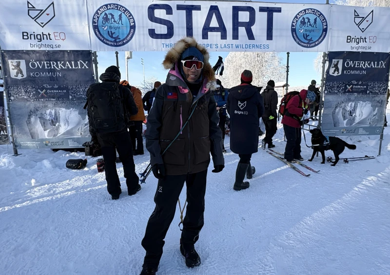 陳彥博挑戰瑞典拉普蘭185公里極地橫越賽。陳彥博提供