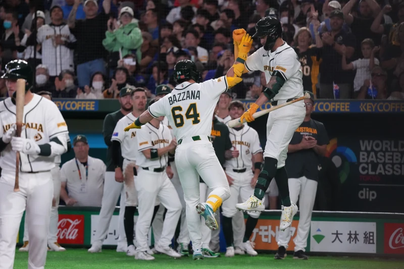 Travis Bazzana開轟。記者劉峻誠攝