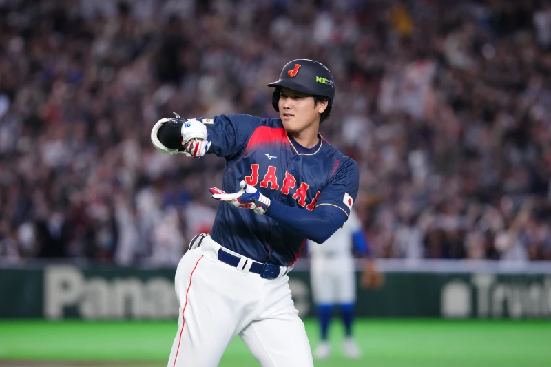 大谷翔平全壘打。記者劉峻誠攝