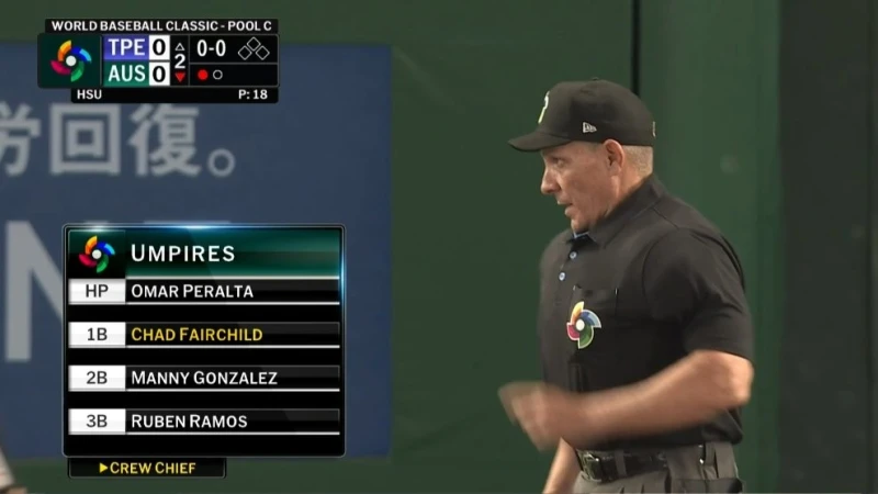 台澳之戰，賽後不少球迷都在討論古巴籍主審裴洛塔（Omar Peralta）的變形蟲好球帶。摘自推特