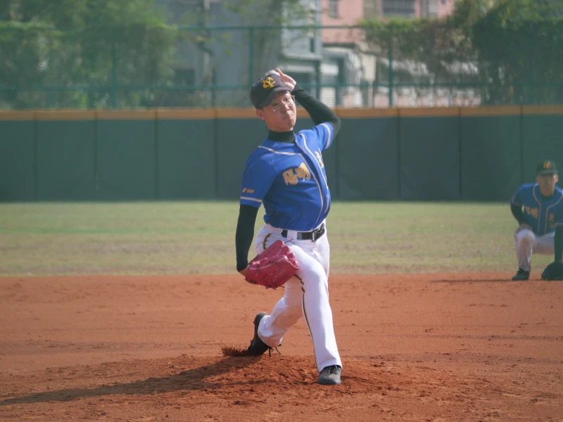 王子嘉70球完封國體。吳敏欣攝