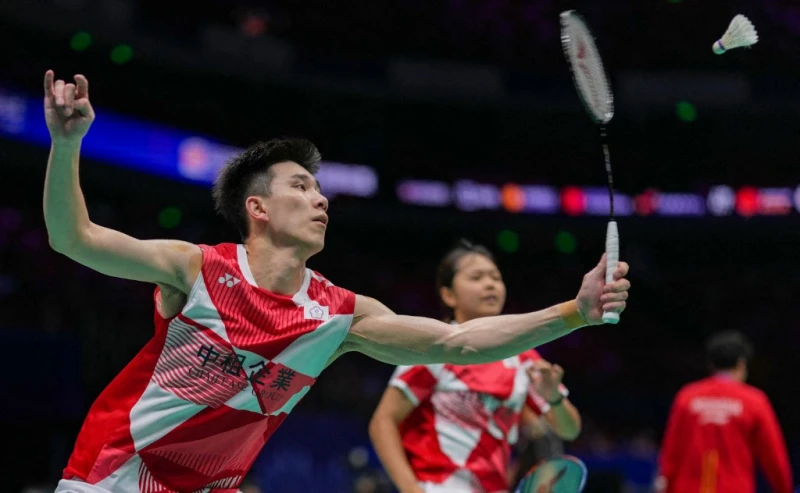 中租混雙組合葉宏蔚／詹又蓁晉全英公開賽混雙決賽。法新社