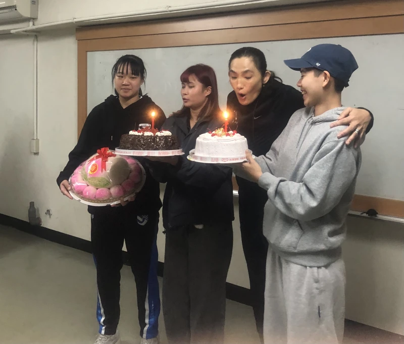 總教練錢薇娟生日。大專體總提供
