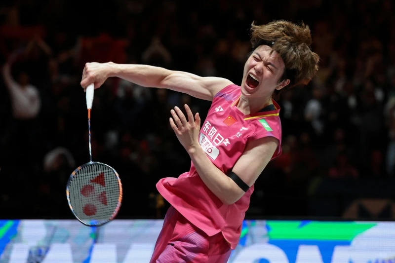 世界第2的中國王祉怡終止對安洗瑩十年敗全英封后。法新社