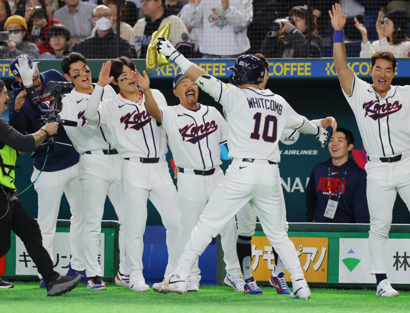 韓國本屆經典賽打線長打能力強,能短時間製造大量得分。法新社