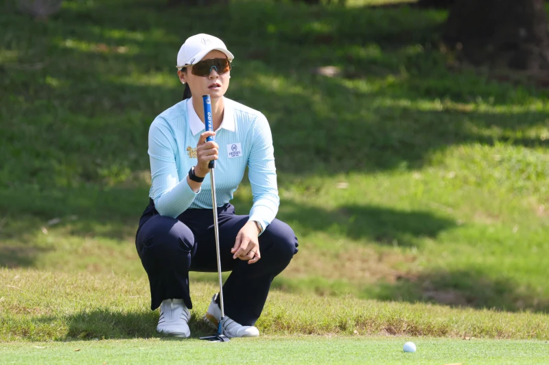 泰國選手布薩巴甘Nook Sukapan第一回合打出65桿-7的佳績領先群雌。Tlpga／林聖凱攝 