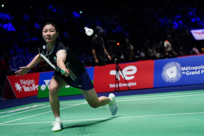 林湘媞於瑞士賽女單4強止步。法新社