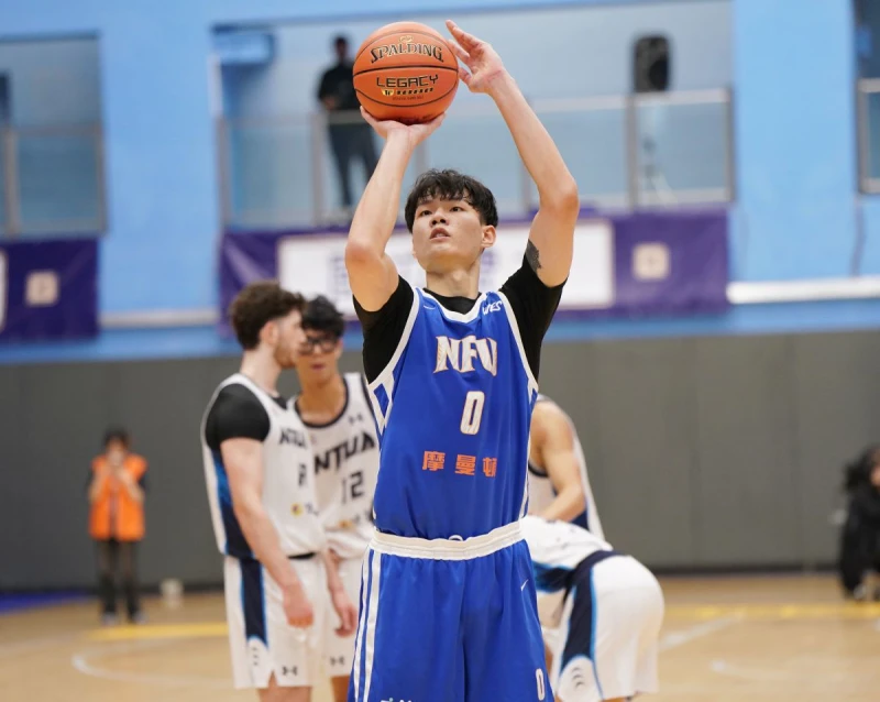 虎尾科大郭俊言12分8籃板。大專體總提供