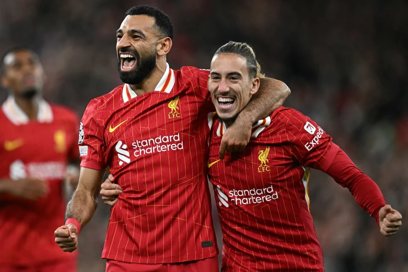 利物浦頭號射手薩拉赫（Mohamed Salah，左）將於本賽季結束後離隊。法新社