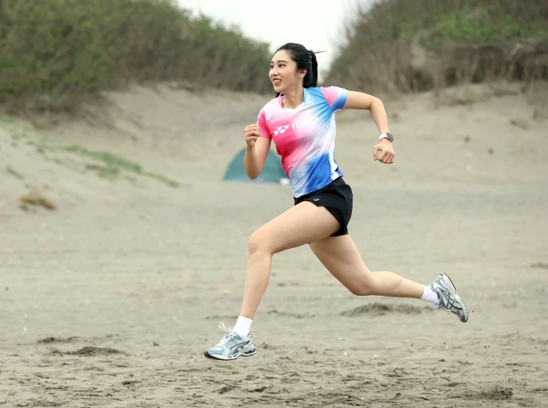 跑步也是邱邑函最愛的運動之一。特約記者 郭運復攝