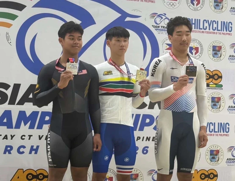 林宜寬在青男競輪奪下第3金。林昆鴻攝