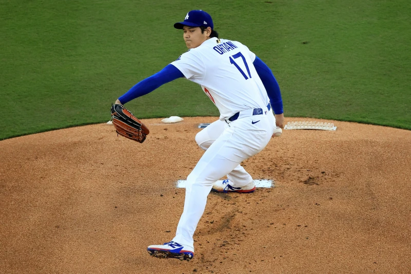 大谷翔平賽季初登板風雨中投完6局無失分。法新社