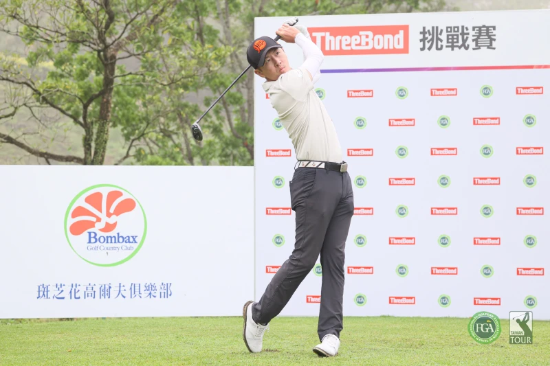 謝霆葳第一回合以69桿-3暫並列第五。Tpga/林聖凱攝