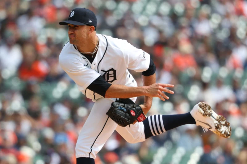 老虎先發Jack Flaherty本季2次先發，0勝1敗，ERA 7.56。法新社