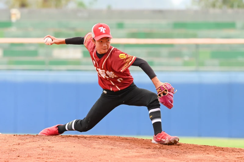 林祐祥先發3局無失分。臺灣世界少棒聯盟提供