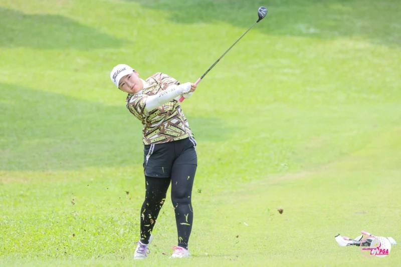 日本選手園田結莉亞首回合打出68桿-4暫並列領先。Tlpga／葉勇宏攝