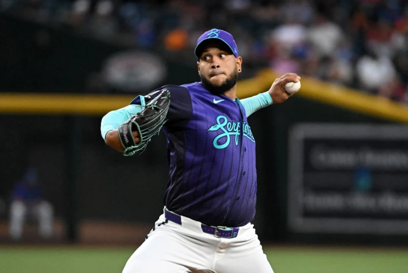 響尾蛇先發是Eduardo Rodriguez上陣,3先發1勝0敗,ERA超低0.50。法新社