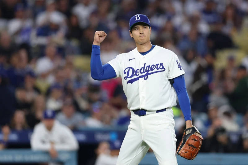 洛杉磯道奇球星大谷翔平今天面對紐約大都會之戰先發上陣，繳出6局10K的優質先發。法新社