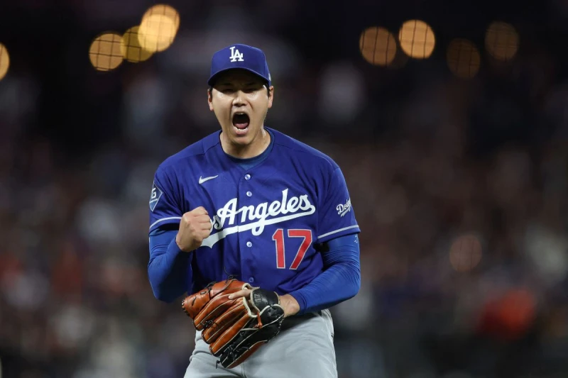 大谷翔平刷新秋信守連續上壘紀錄後隔天中斷。法新社