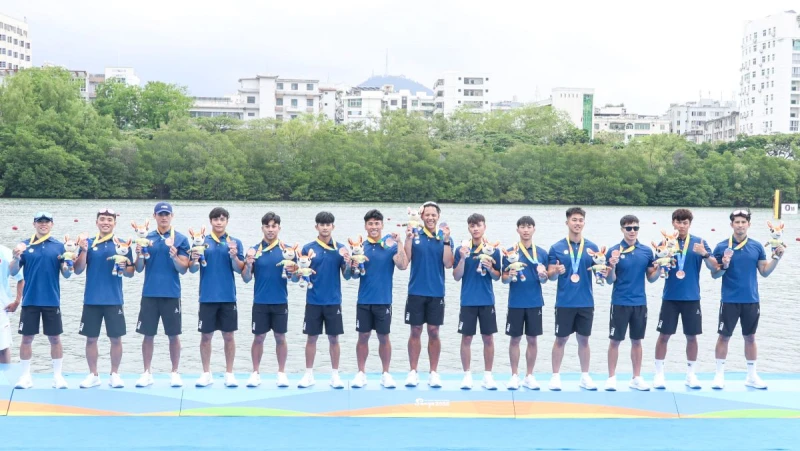 龍舟男子100公尺銅牌。中華奧會提供