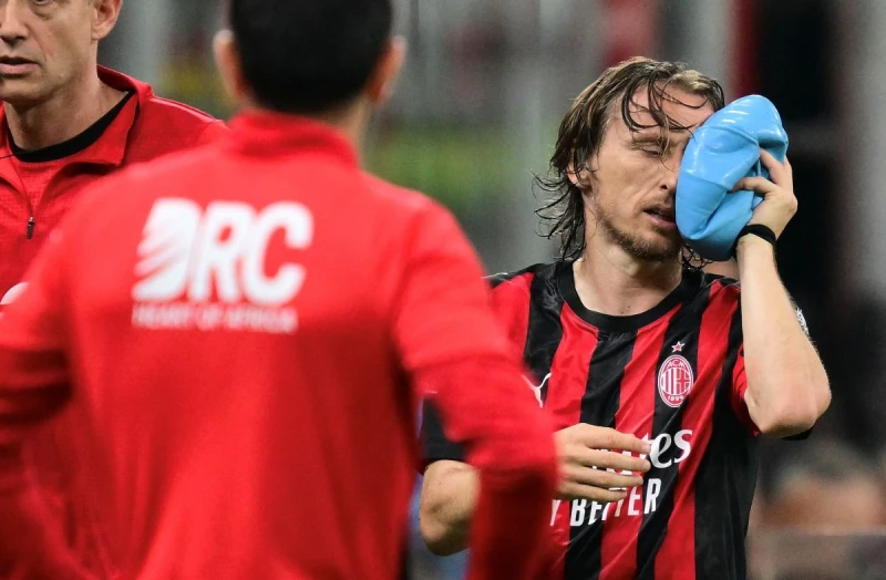 克羅埃西亞中場大將莫德里奇(Luka Modrić)在與尤文圖斯之戰中受傷。法新社