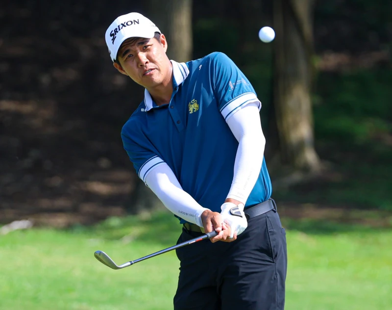 泰國選手塔維特波爾泰以兩回合總桿132桿-12暫居領先位置。Tpga／林聖凱攝 