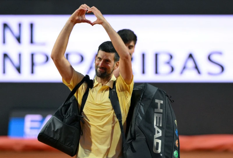 喬科維奇（Novak Djokovic）在義大利公開賽意外首戰出局。法新社
