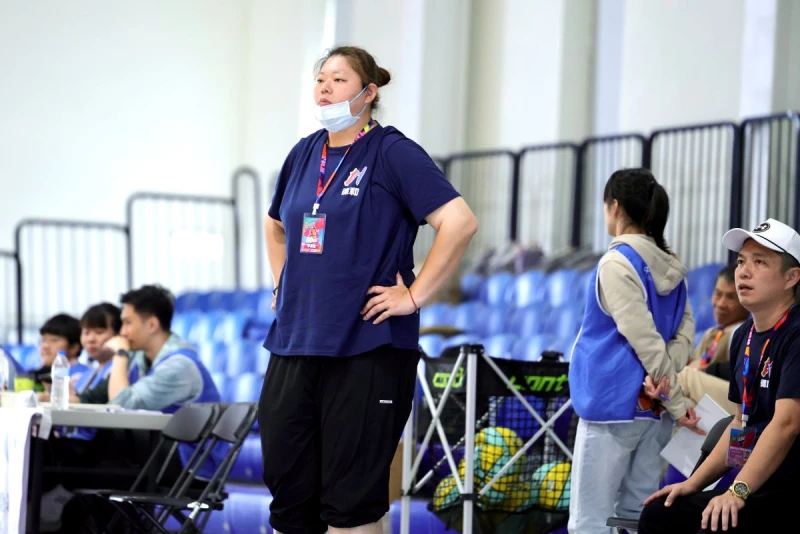 189公分130公斤昔日大熊林郁芷回歸籃壇帶領德和女籃。大會提供