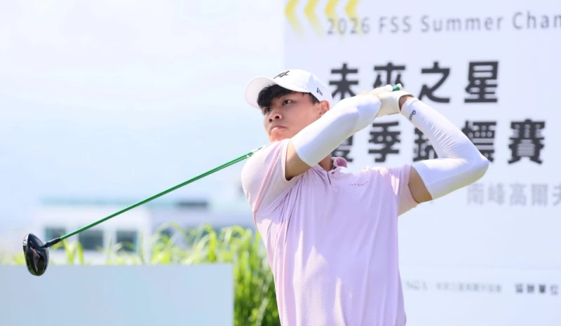 第一回合大專男子組陳駿74桿以2暫列第一。鍾豐榮攝影